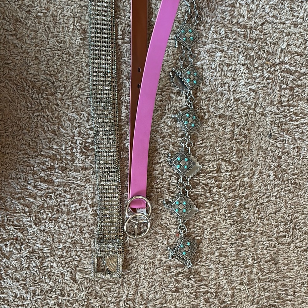 Pink and Silver Women's Accessory Set